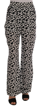 Dolce & Gabbana Black White Polka Dottes Silk Pants -   -  Dolce & Gabbana.